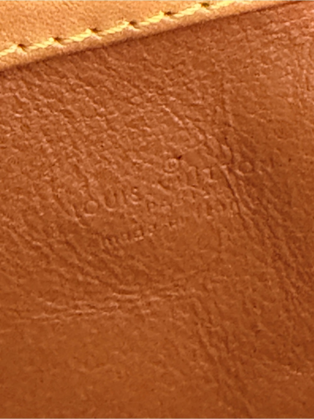 RARE Louis Vuitton Pliant envelope clutch Monogram canvas with tan leather strap - Picture 6 of 8